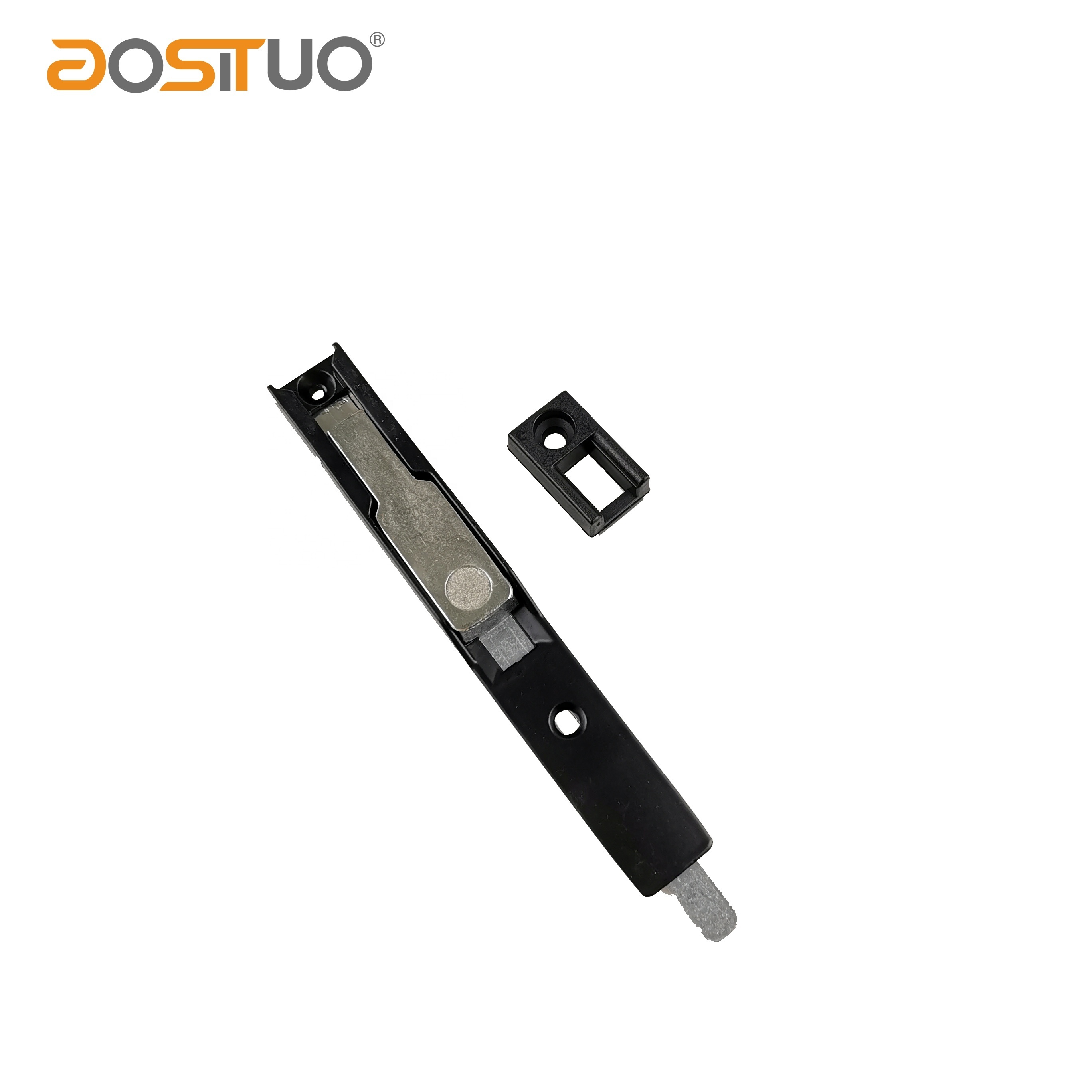 Wholesale Price Window And Door Fittings Zinc Alloy Flush Bolt Lock Black/White Sliding Flush Bolt Latch For Wooden Swing Door