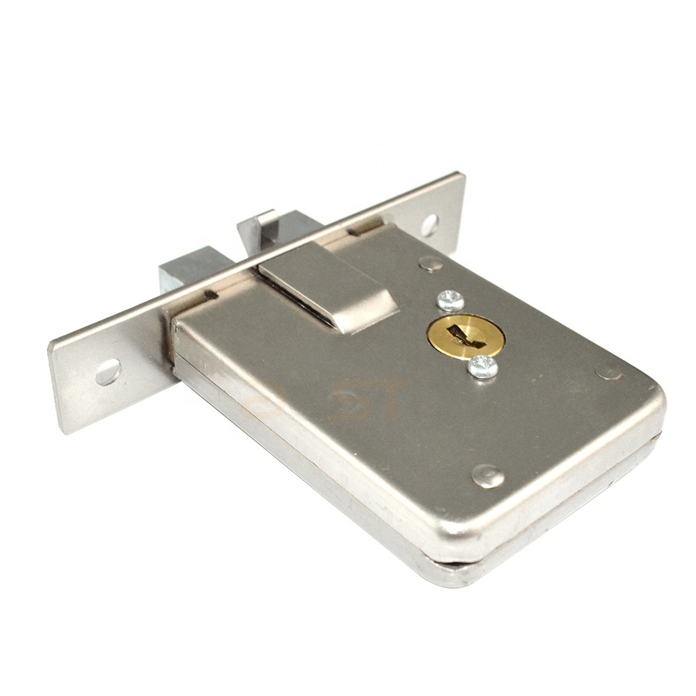 High quality brass cylinder Safety hook lock aluminium sliding door steel door lock security door latch