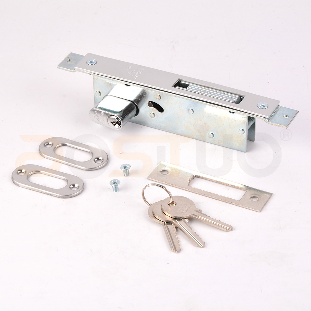 Wholesale aluminum double side opening security glass sliding door lock mortise door lock for double swing door