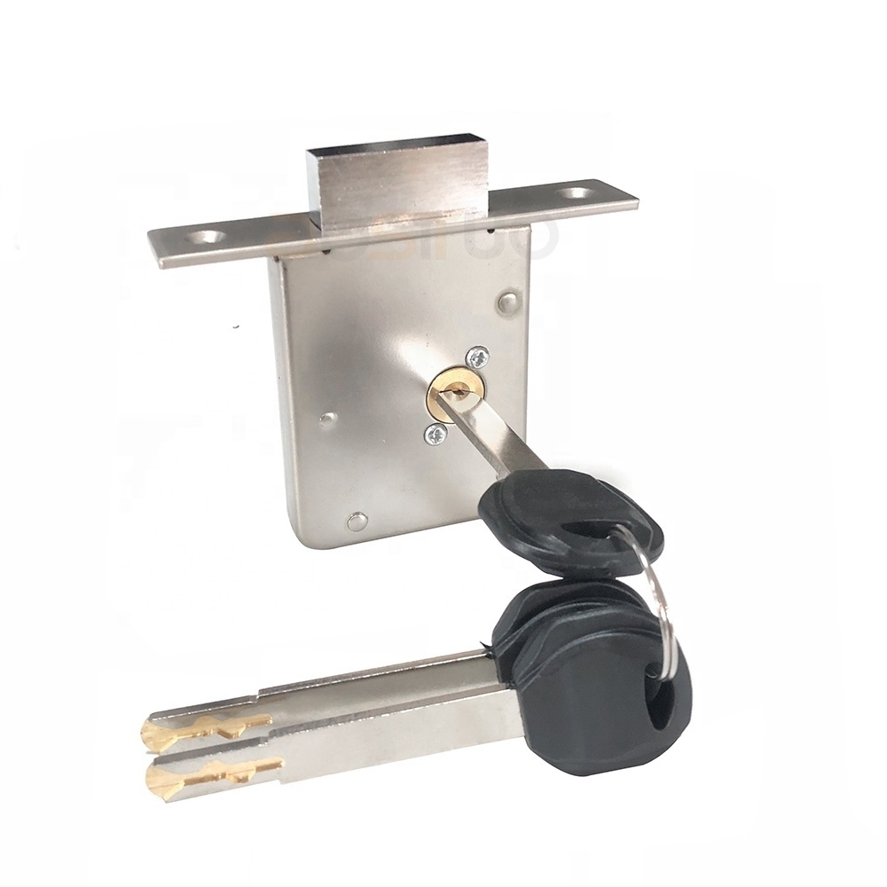 stainless steel security straight lock for sliding door cylinder  straigh bolt door lock