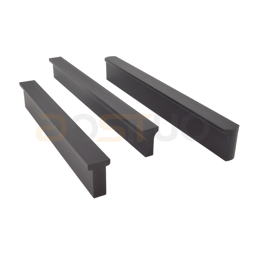 Kitchen Cabinet Drawer Aluminium Profile Furniture Pull Black Cupboard Furniture Handles