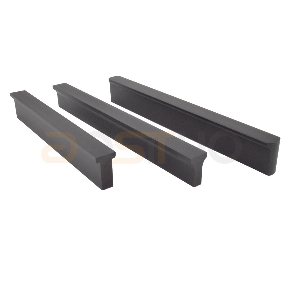 Kitchen Cabinet Drawer Aluminium Profile Furniture Pull Black Cupboard Furniture Handles