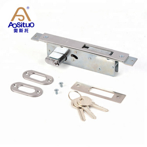 Iron zinc plating dead hook look double action mortise door lock