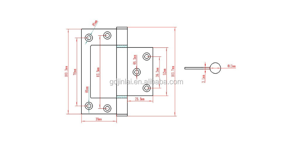 Mid-East market hot sale model aluminum extrusion profile casement window door pivot hinge