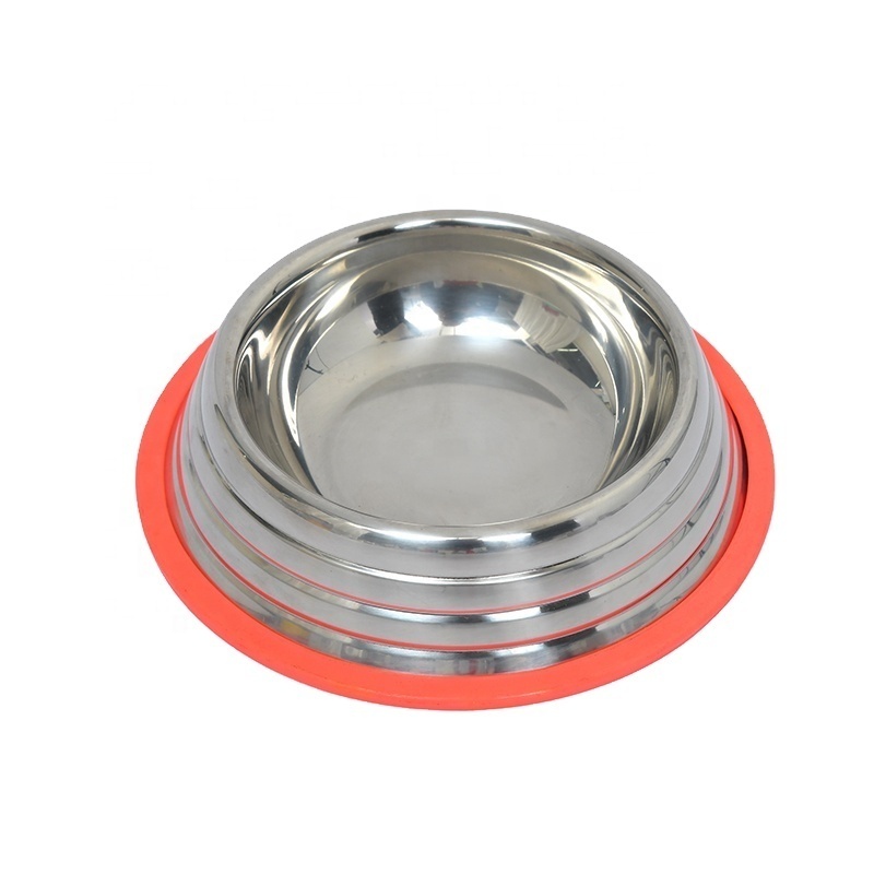 Factory Wholesale Small Stainless Steel Pet Bowl Anti-Slip Rubber Cat Slow Food Bowl Automatic Feeders for Dogs and Cats