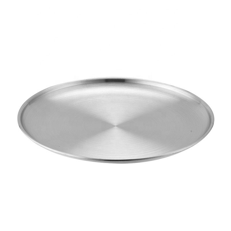 Korean stainless steel barbecue plate golden thick plate Barbecue Plate Steel Food Serving Trays