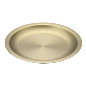 High quality round korean style 304 stainless steel tableware plates serving dishes Golden Round plate Tableware Plates Dinner D