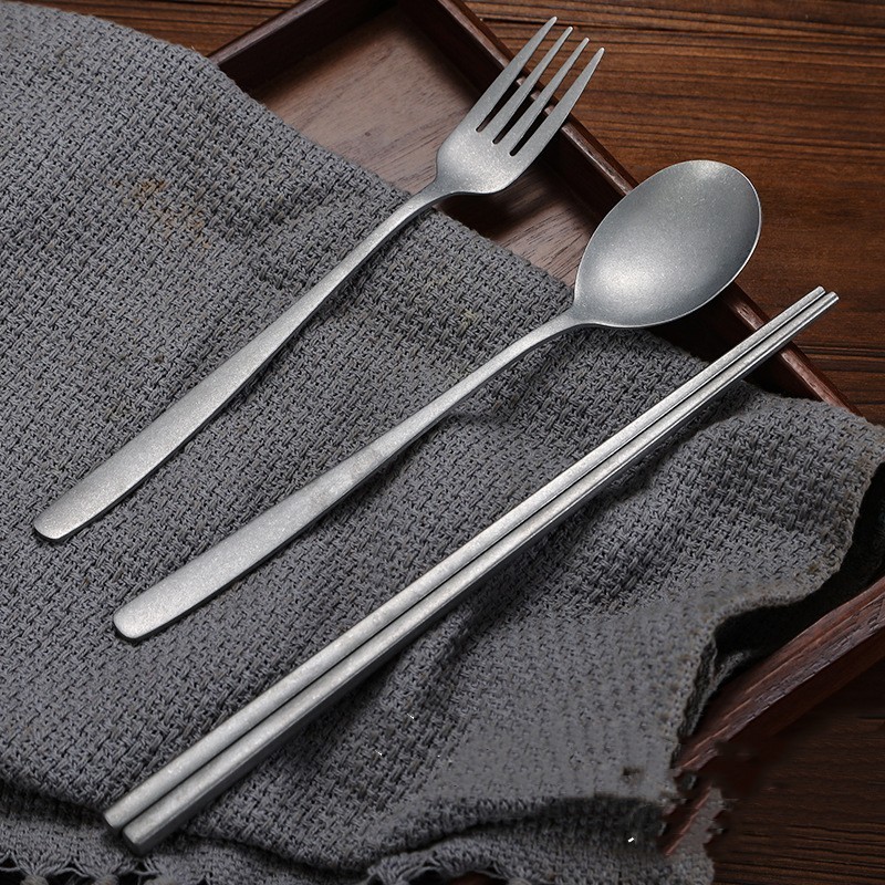 2023 Luxury restaurant hotel serving spoon set dessert stainless steel spoon with long handle