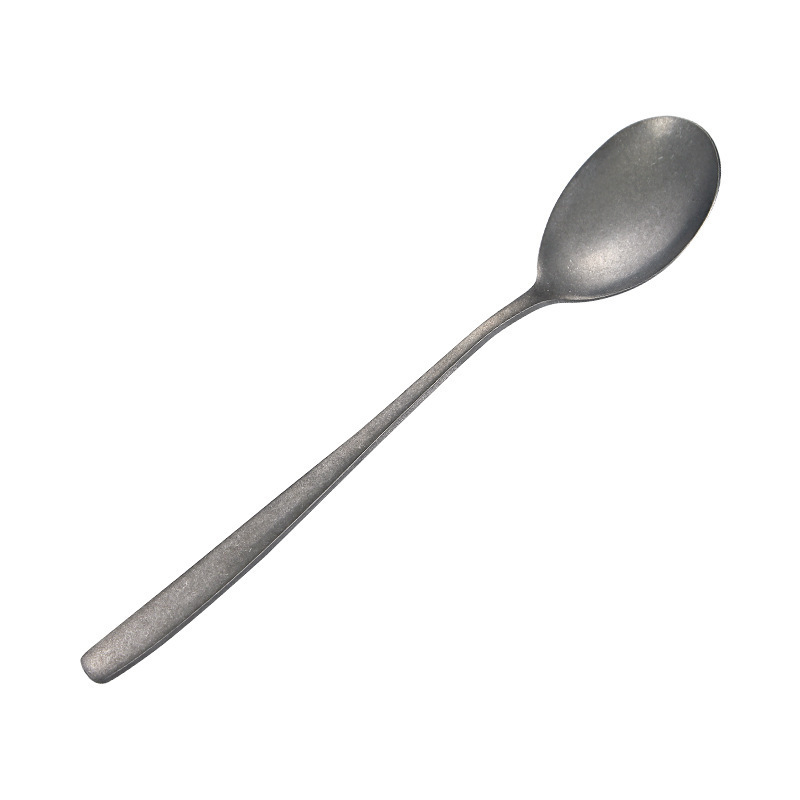 2023 Luxury restaurant hotel serving spoon set dessert stainless steel spoon with long handle