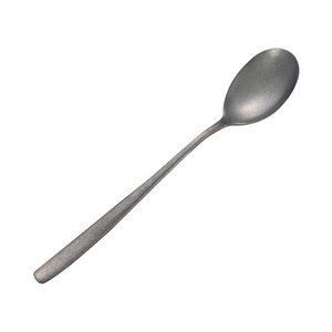 2023 Luxury restaurant hotel serving spoon set dessert stainless steel spoon with long handle