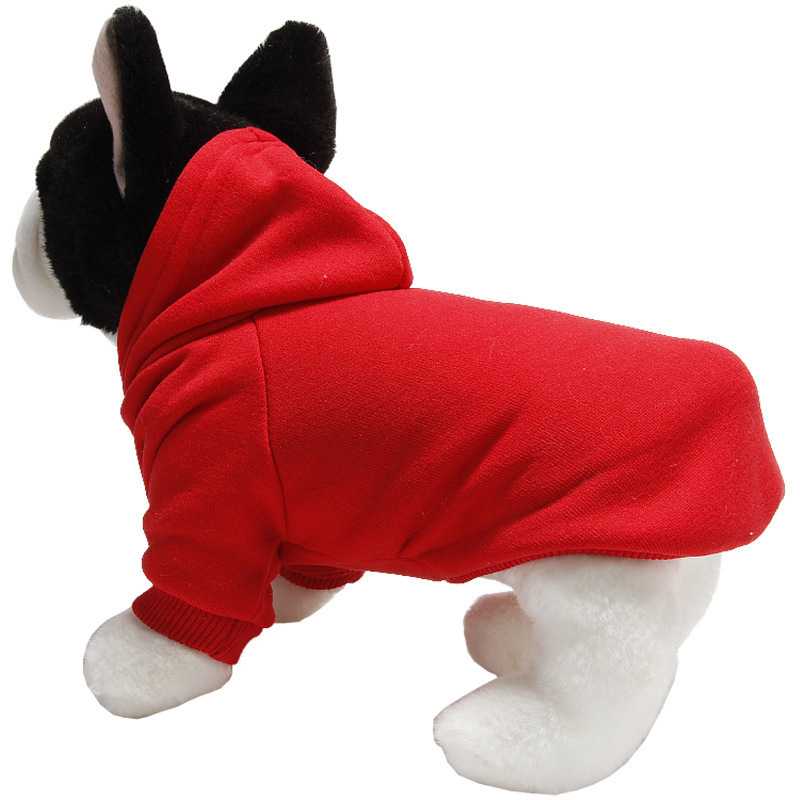 New Autumn Winter Fashion Wholesale Luxury Warm Dogs Accessories and Clothing Pet Dog Clothes with Hat Hoodies Cotton Fabric