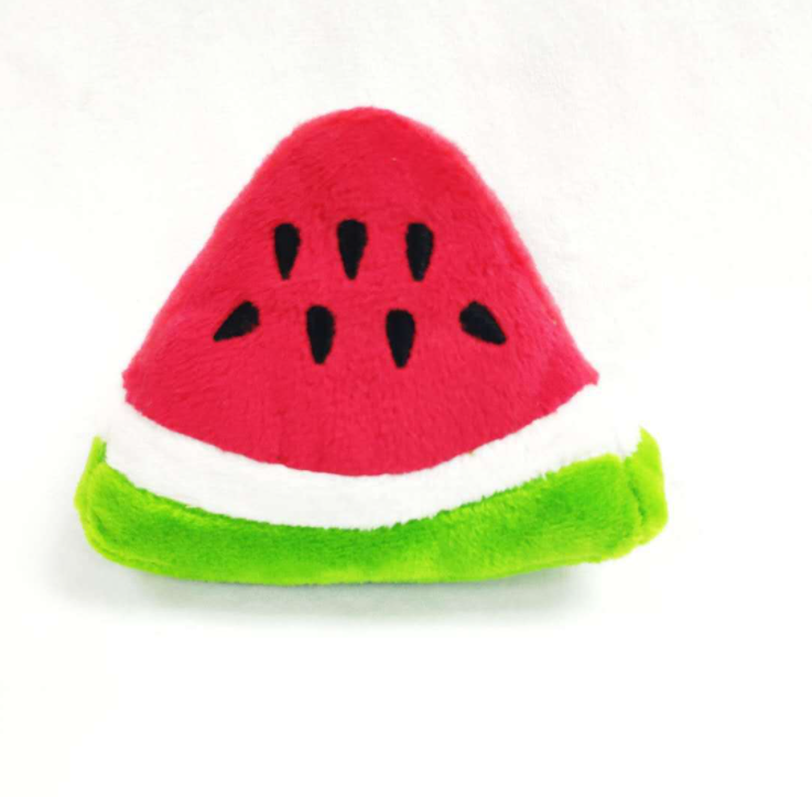 Soft PP Cotton Funny Chew Toy Fruit Vegetable Stuffing Pet Toys Plush Dog Toy With Sound