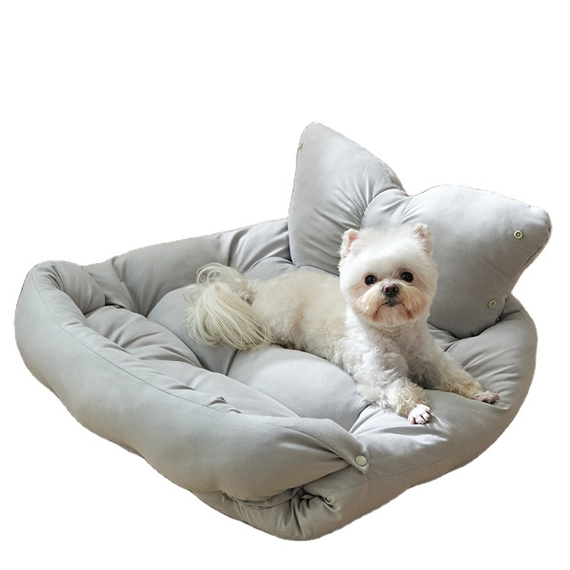 Hot Sale High Quality Soft Cotton Pet Bed Customizable Size Warm Pet Sofa Cute Style Wholesale Cat House Nest for Cats Puppies