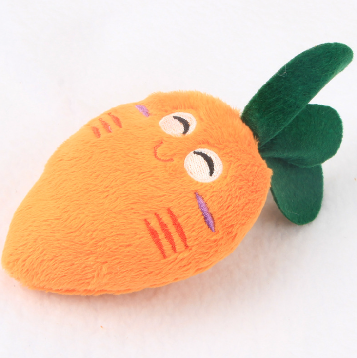 Soft PP Cotton Funny Chew Toy Fruit Vegetable Stuffing Pet Toys Plush Dog Toy With Sound