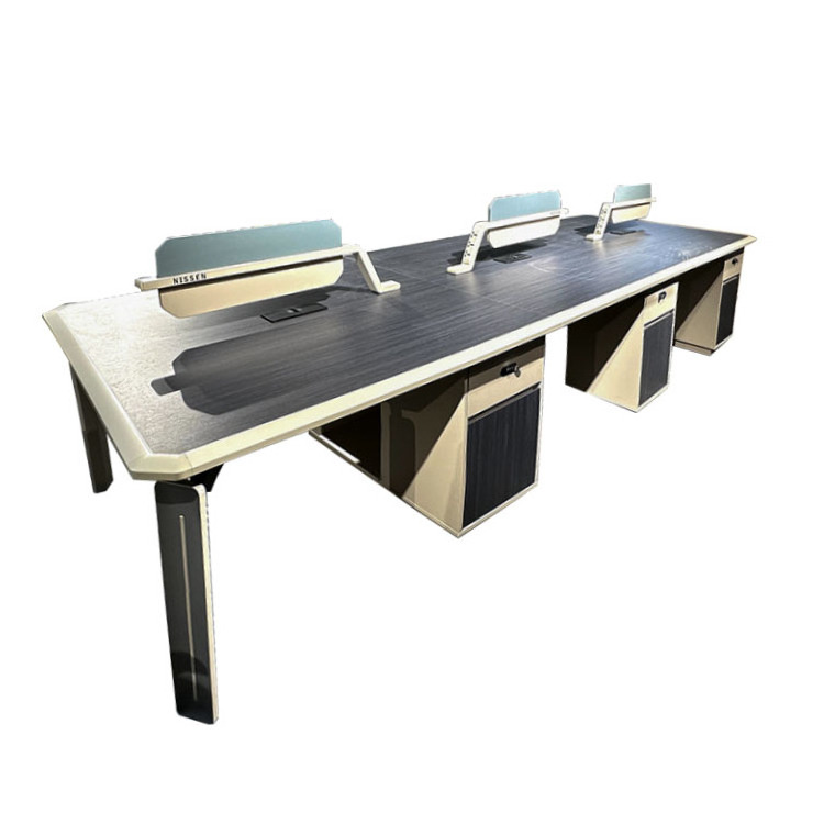 Workstation Desk Office Furniture Office Table 6 Person Wooden Desk Executive Workstations