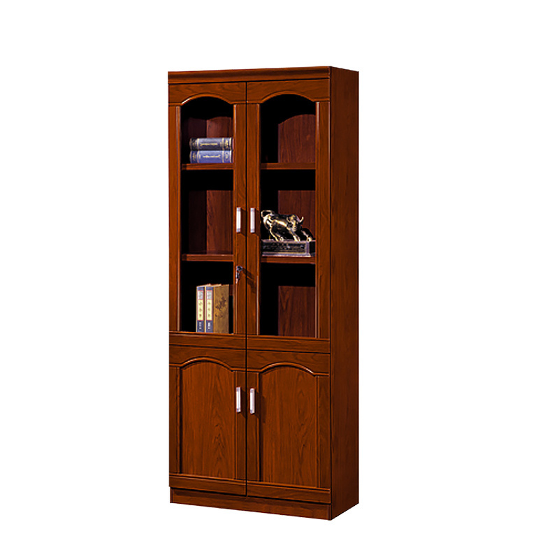 Wood Office Furniture Executive CEO Boss Manager Bookcase 2 Door File Cabinet 4 Drawer Wood Office Storage Cabinet