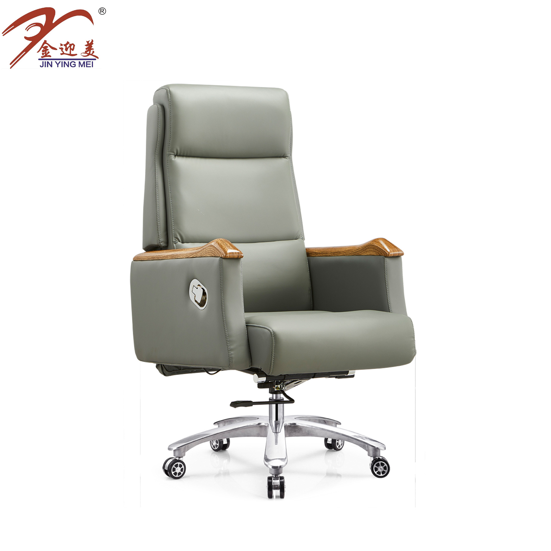 Modern Recliner Arm Chairs Lounge Chair Leather Office Chair With Wheels