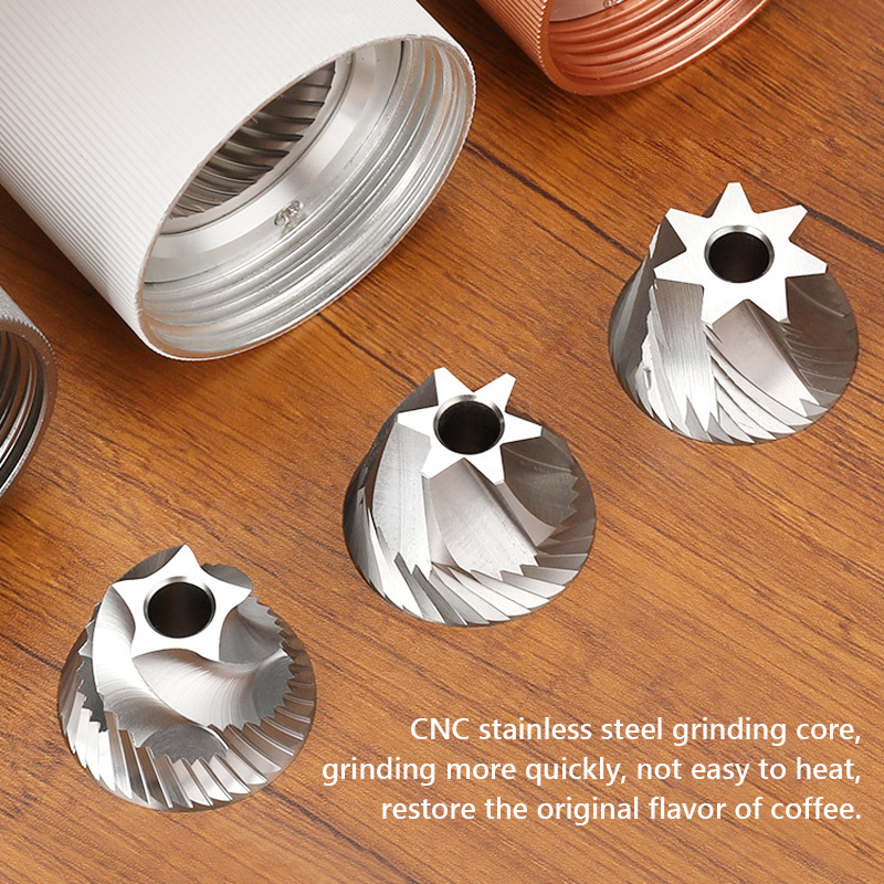 Custom Logo Gift Set CNC Profession Espresso Manual Coffee Bean Grinder Stainless Steel Conical Burr Hand Coffee Grinder Manual