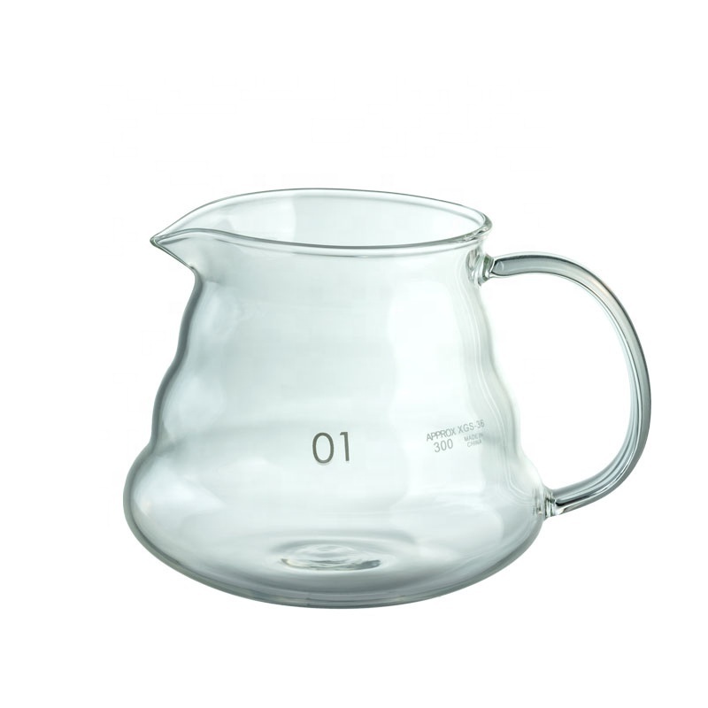 Manual Coffee Dripper Brewer Borosilicate Glass Pour Over Maker Coffee Server Carafe 400ml Glass Coffee Maker