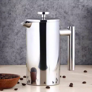 1000ml Double Wall Portable Travel 304 Stainless Steel Coffee Maker Prensa Francesa Cafeteras French Press Coffee French Press