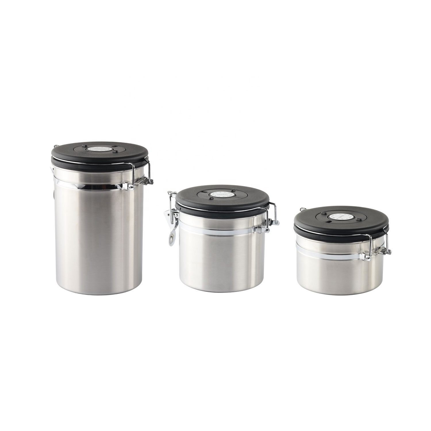 Kitchen Jars Storage Set Stainless Steel Coffee Bean Storage Container Set Tea Coffee Sugar Canisters