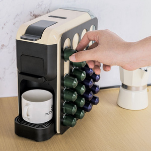 New 2023 Custom K Cup Dolce Gusto Nespresso Organizer Dispenser 24 Capsules Holder Nifty Wall Side Mounted coffee pods holder