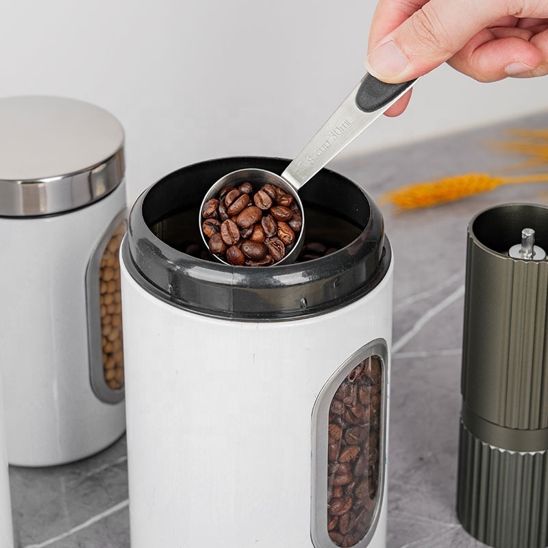 Food Storage Containers Tea Coffee Sugar 3pcs Stainless Steel Tea Coffee Sugar Canisters Set