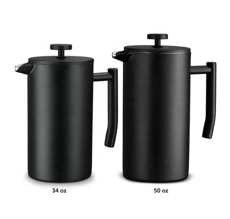 Insulated 304 Grade Stainless Steel French Press Coffee Maker Travel Mug 600 ml Wholesale French Press