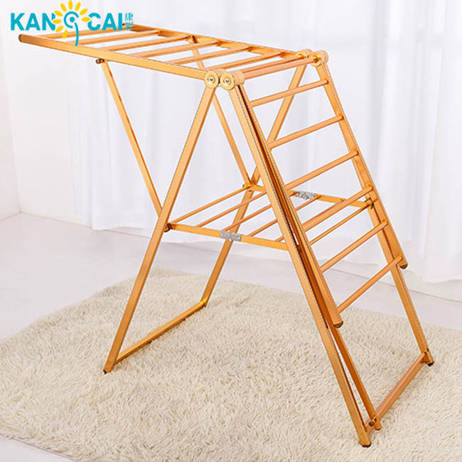 2022 New arrivals selected Gold color Alloy Dryer Rack Floor Hanger For Laundry closet