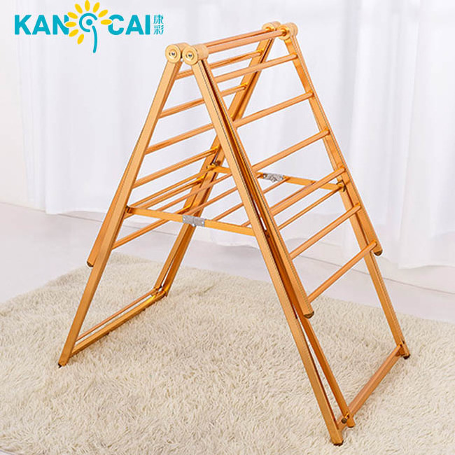 2022 New arrivals selected Gold color Alloy Dryer Rack Floor Hanger For Laundry closet