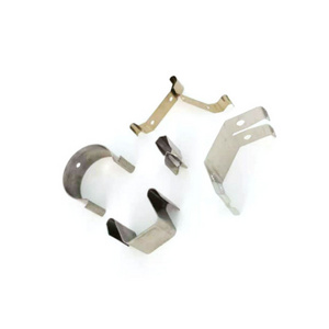 Custom Stainless Steel Sheet Leaf Bracket Stamping Metal Flat Clamp Contact Retaining V Shape Spring Clips