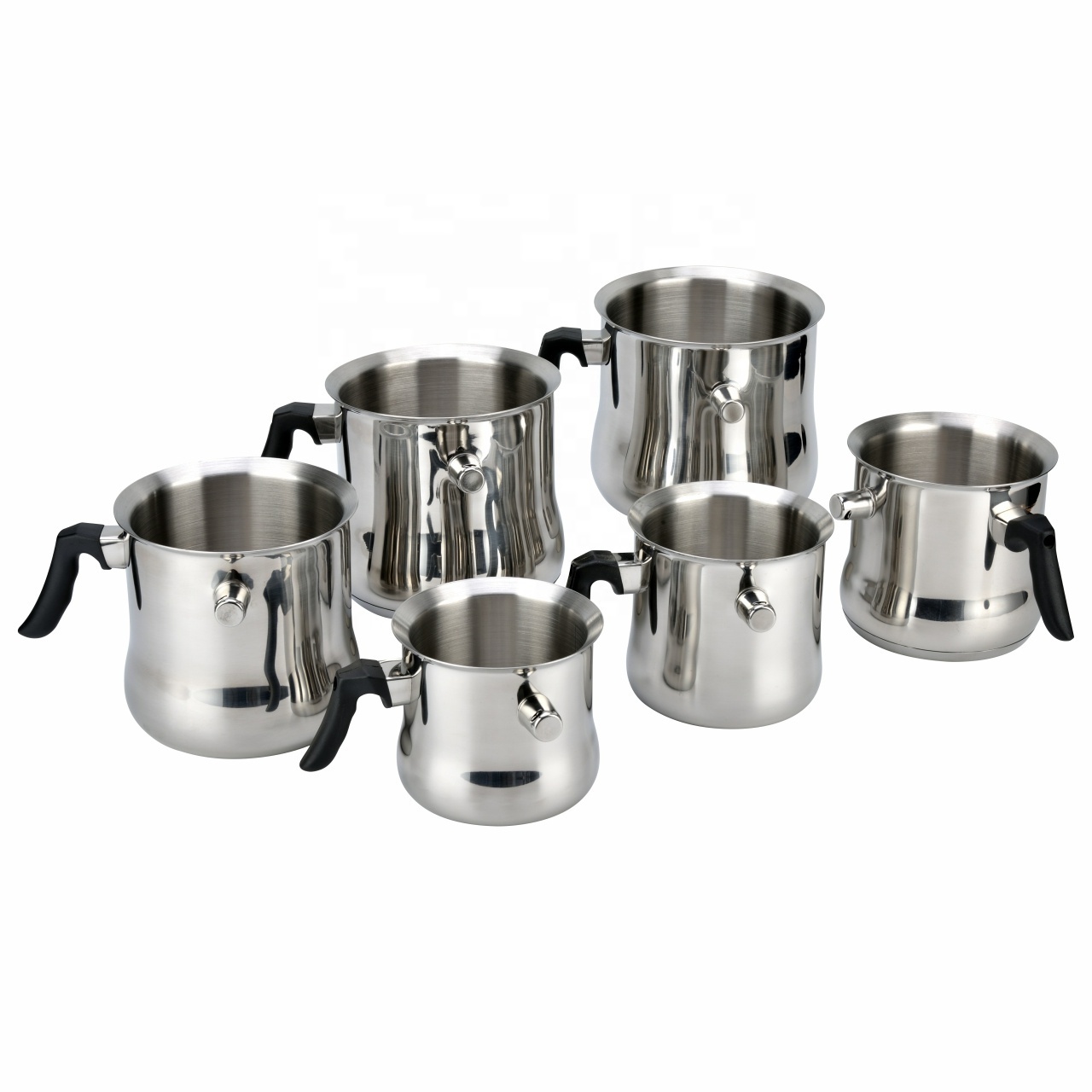 Elegant style cookware stainless steel double wall whistling milk pot cooking pot