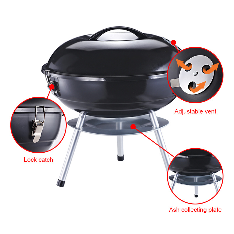 Mini Portable Outdoor Stainless steel charcoal BBQ grills Multi-function barbecue grill