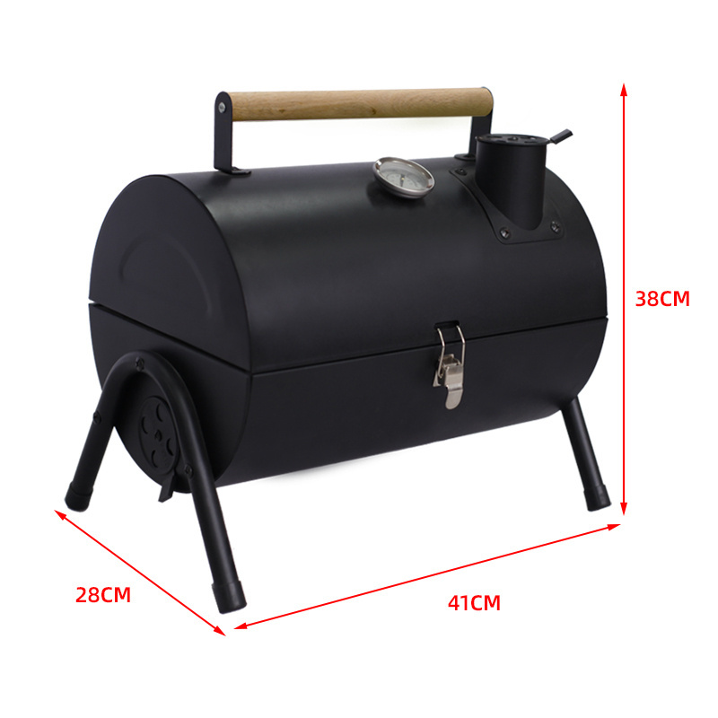 Outdoor small tabletop grill barbecue Non-smoking grilled chicken Charcoal BBQ Grill with chimney