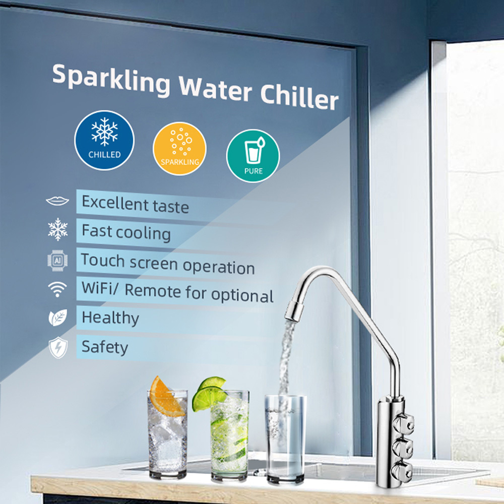 Sparkling Water Drinking Filter Tap Bar Spigot Sink Filtered Kitchen Faucet Instant Hot Cold Soda And Sparkling Water Dispenser