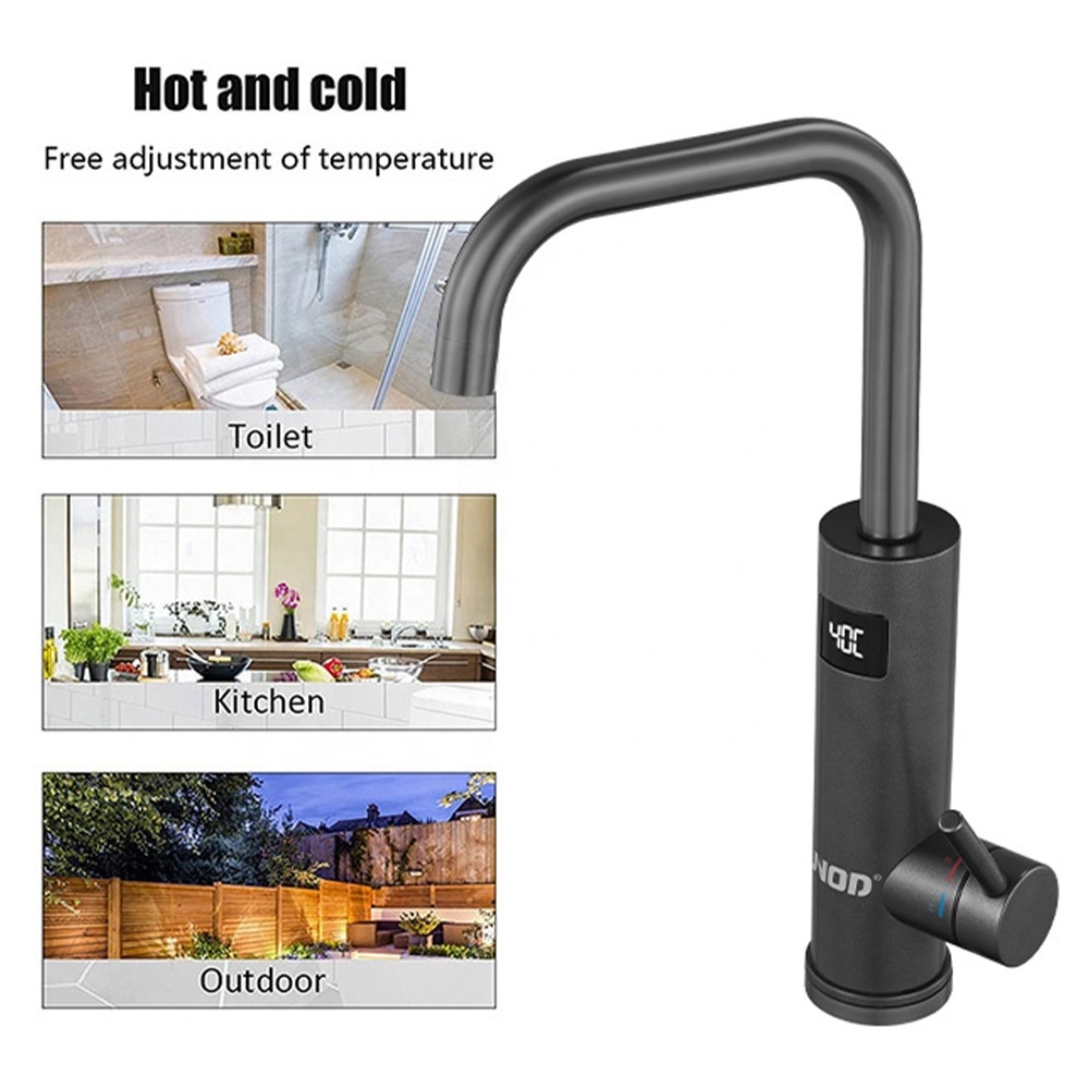 Jnod Led Digital Display Instant Heater Tap Kitchen And Bathroom Electric Heater Faucets Instant Hot Water Tap Heating Faucets