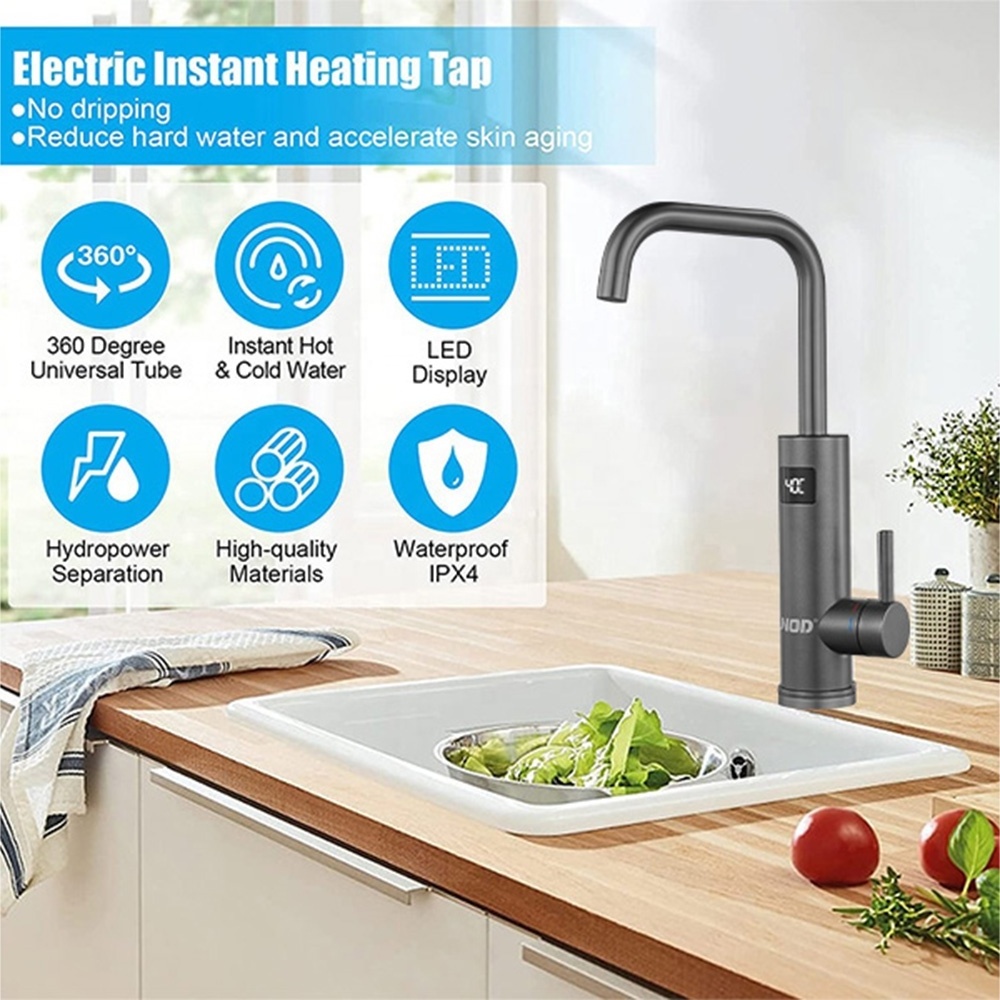 Jnod Led Digital Display Instant Heater Tap Kitchen And Bathroom Electric Heater Faucets Instant Hot Water Tap Heating Faucets