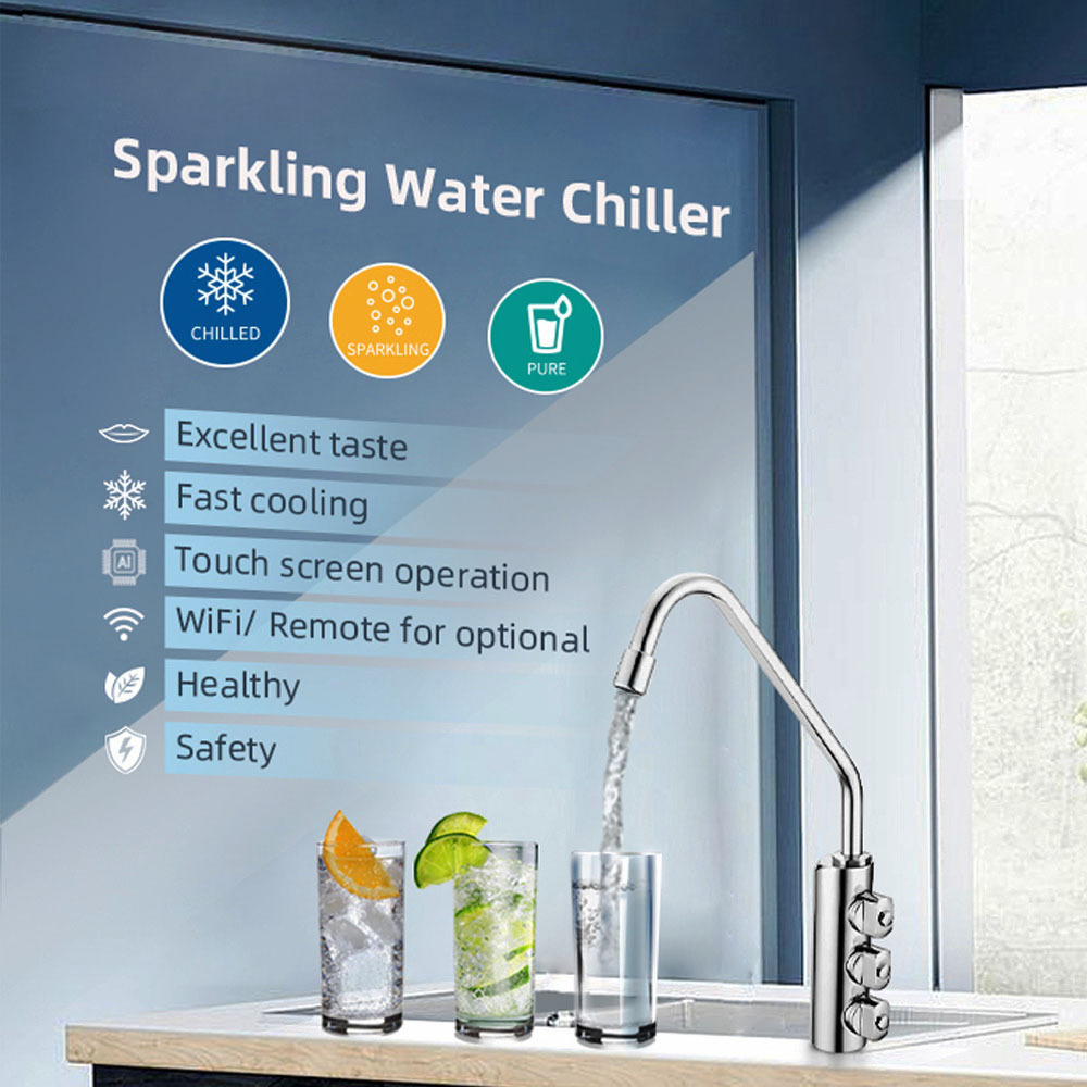 Jnod Home Drinking Soda Sparkling Water Maker Machine Under Sink 3 in 1 Faucet Soda Maker Sparkling Water Fountain Dispenser