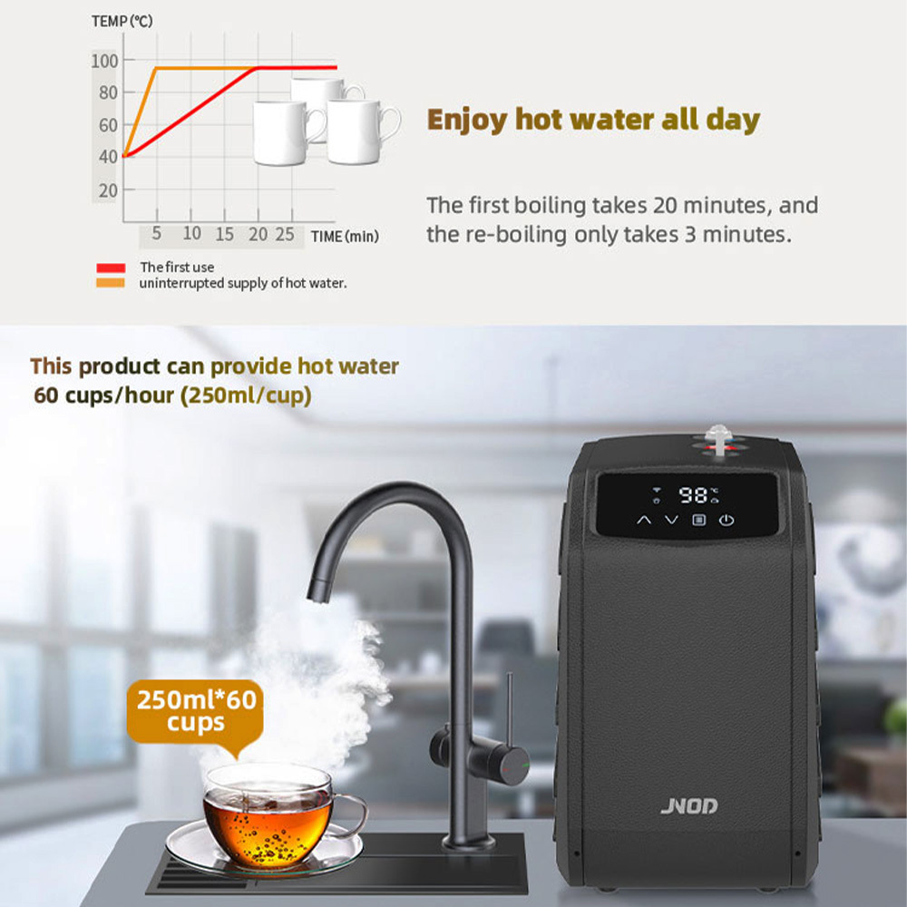 Hot Selling Jnod 5 in 1 Matte Black Kitchen Faucet Boiling Ice Water Bubble Mixer Filter Water Tap Faucets