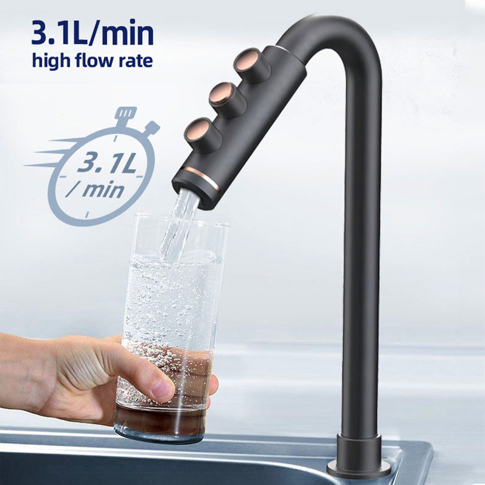 Jnod Electronic Smart 5 in 1 Boiling Soda Chilled Water Kitchen Faucet All in One Hot Water Faucet Sparkling Water Tap