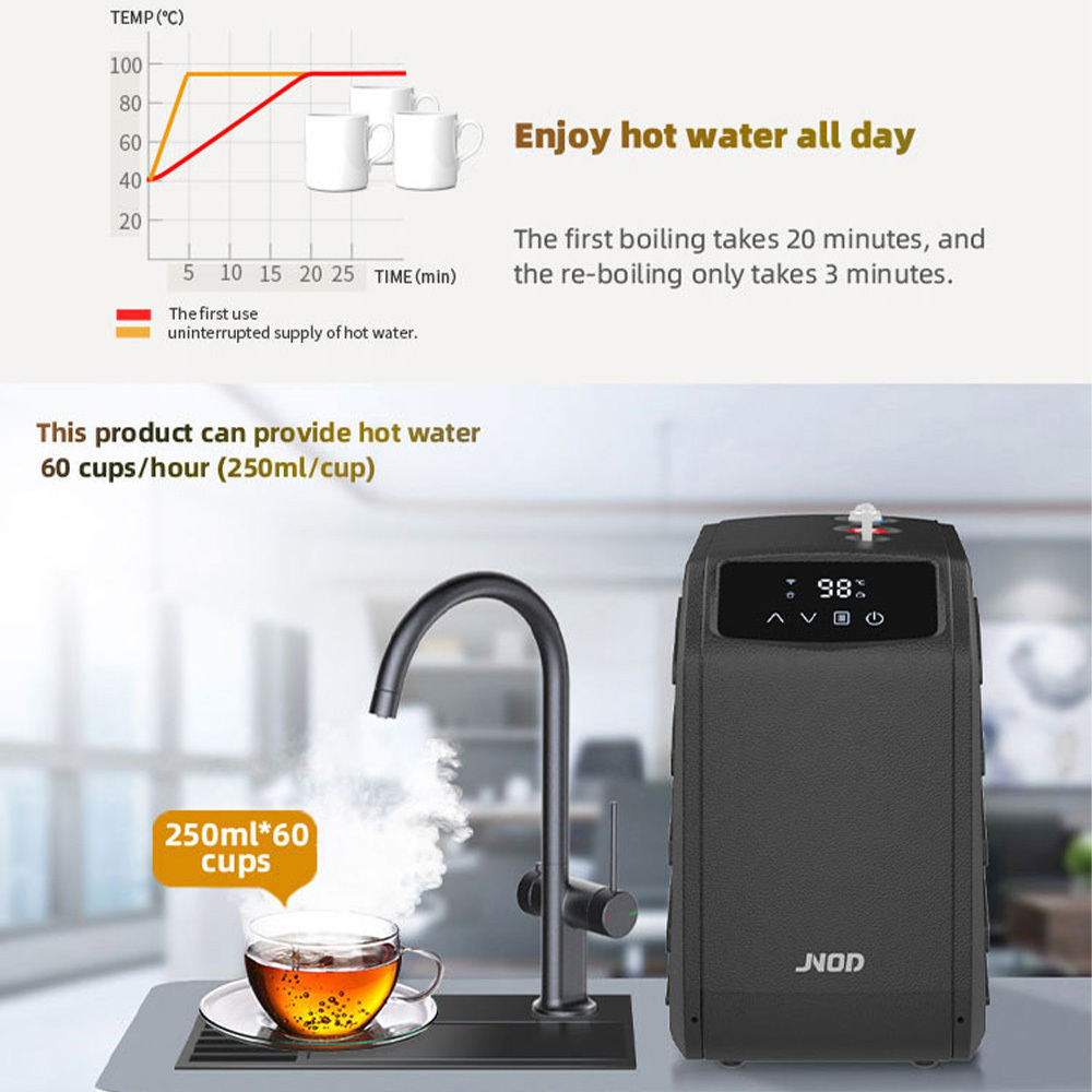 Jnod Electronic Smart 5 in 1 Boiling Soda Chilled Water Kitchen Faucet All in One Hot Water Faucet Sparkling Water Tap