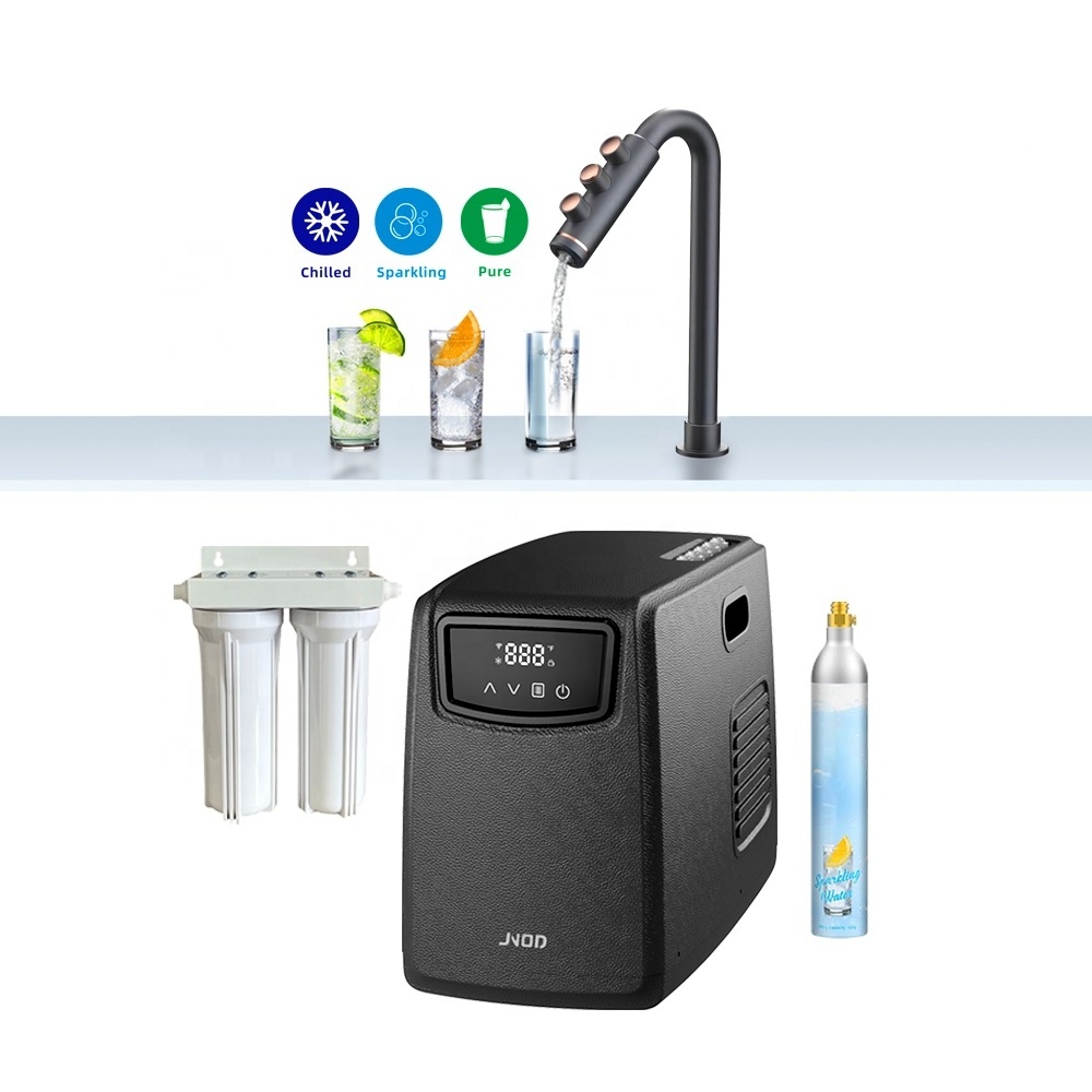 Smart 3 in 1 Sparkling Kitchen Taps Co2 Soda Maker Hot and Cold Water Drinking Machine Counter Top Water Dispenser with Fridge