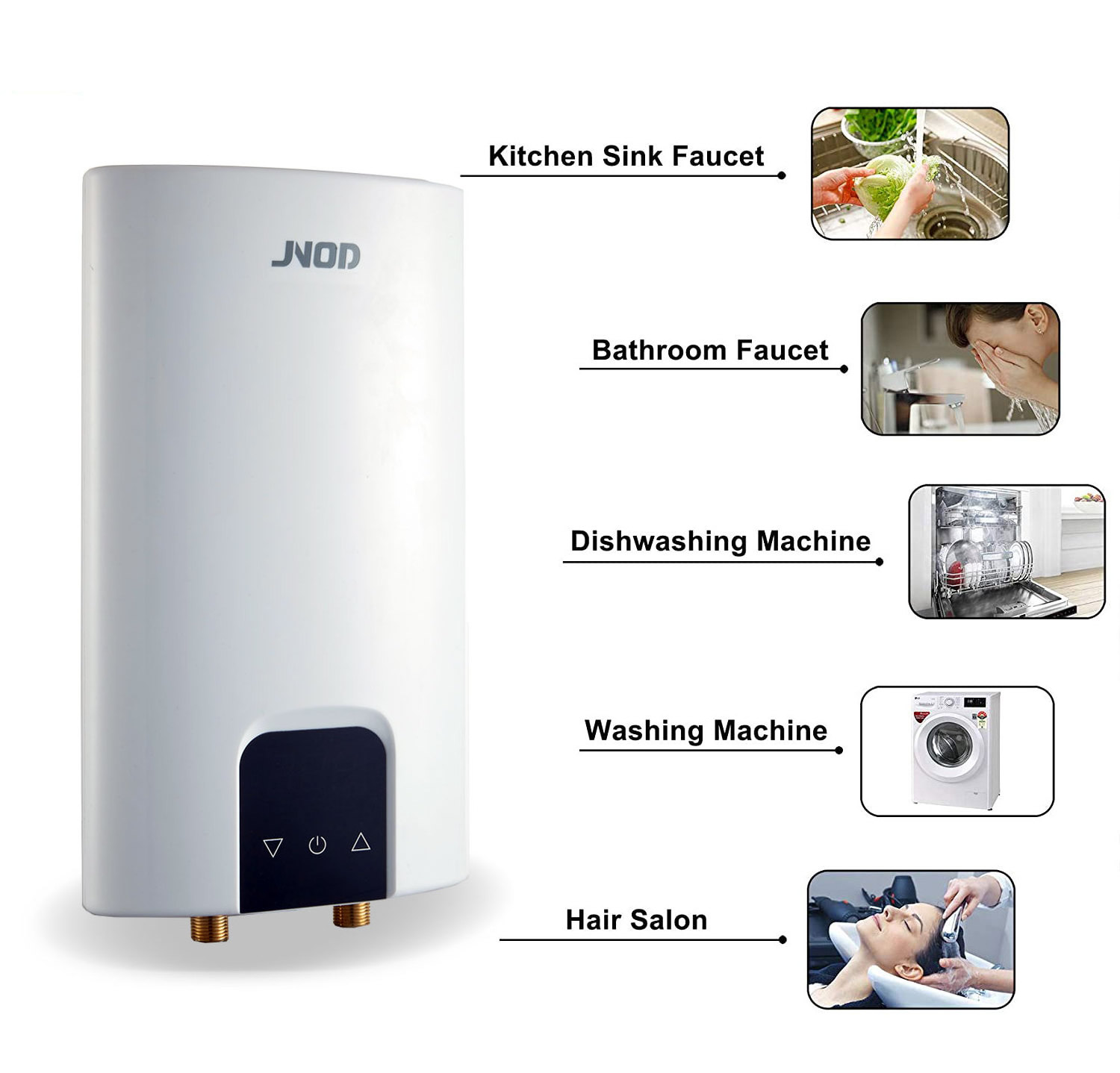 JNOD 7kW Electric Tankless Water Heater Bathroom Water Geyser Instant Electric Water Heaters