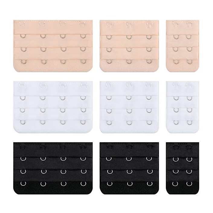 Lady Garment Accessories Nylon 3&4 Hooks  Bra Hook And Eye Back Bra Extender