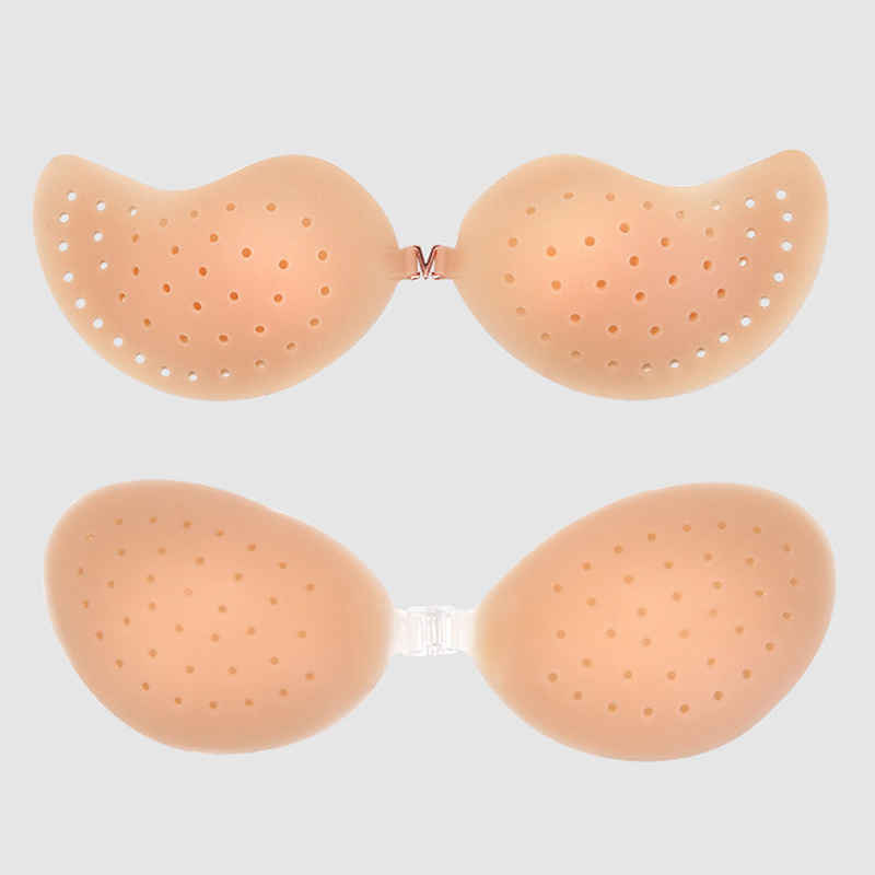 Strapless Breathable Invisible Adhesive Comfortable Air holes Silicone Bra