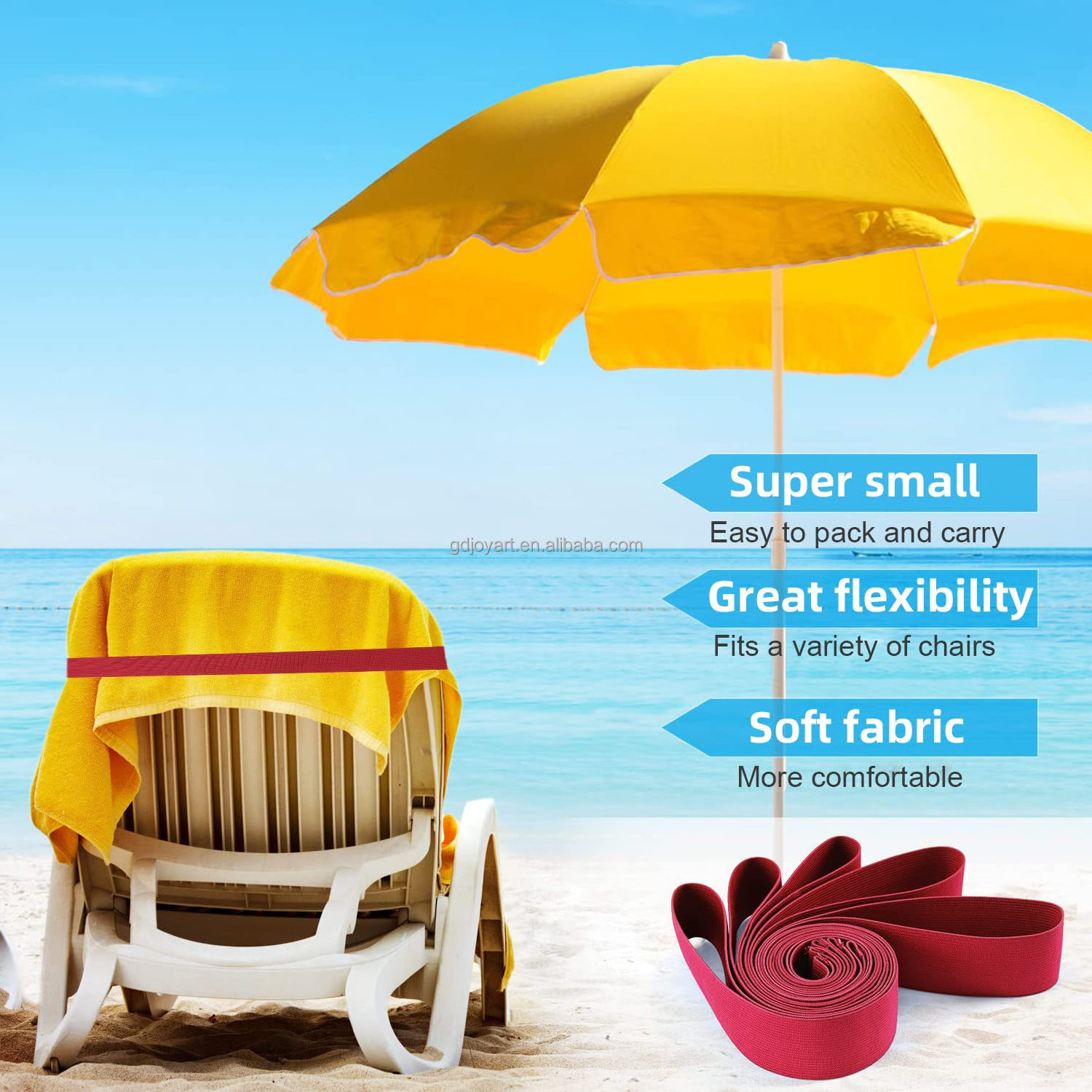 Elastic Rubber Towel Bands For Beach Chairs Foldable Beach Towel Clips Stretchable Rubber Bands Beach Accessories