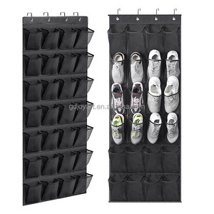 Foldable 24 Pockets Over The Door Wall Mounted Hanging Shoe Storage Bag Organizer