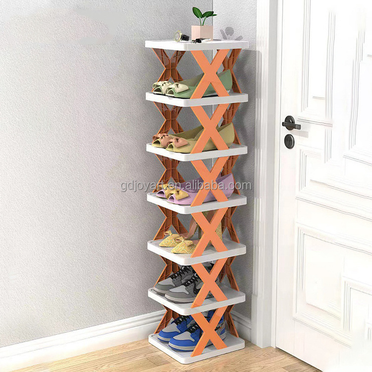 Living Room Plastic Shoe Rack Standing Stackable Shoe Shelf for Home Foldable Shoes Organizer