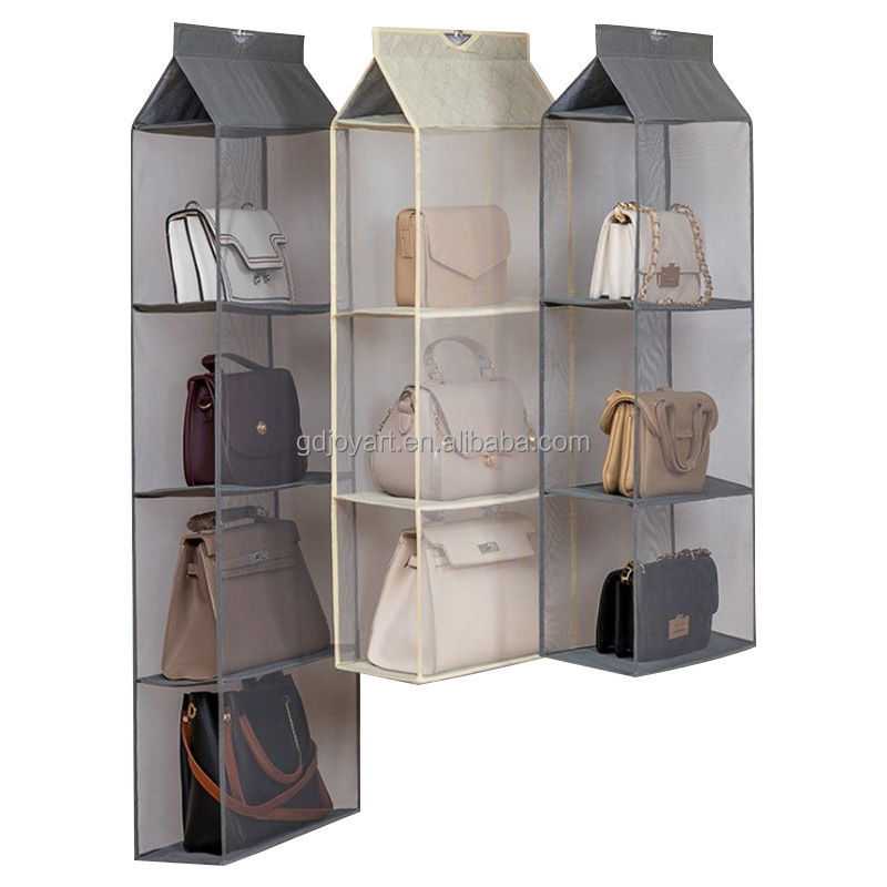 Hanging Handbag Organizer For Wardrobe Closet Transparent Storage Bag Door Wall Clear Sundry Shoe Bag With Hanger Pouch