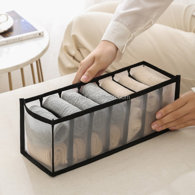 Foldable Organizer Storage Box For Underwear Bras Socks Compartment Closet Underwear Organizer Drawer